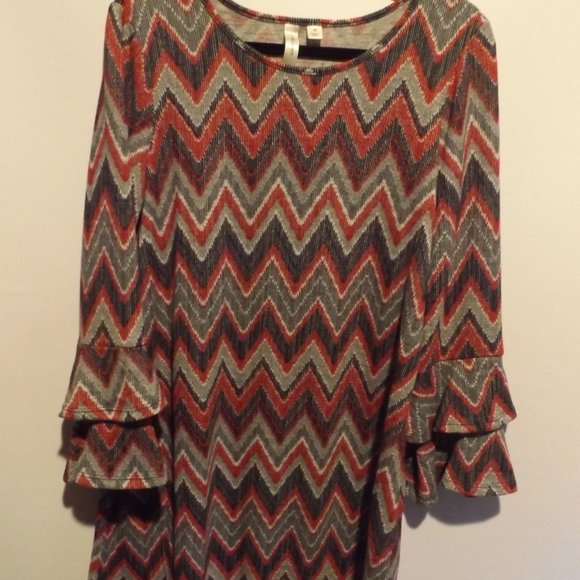 Tacera Tops - TACERA CHEVRON PATTERN Blouse